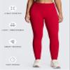 Aoxjox Workout Peach Contour Seamless Hidden Scrunch Butt Lift Leggings for Women Gym Yoga Pants 24" (Lipstick Red, X-Small) view 4