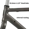 BSFHQS 700C Road Bike Frameset C Brake/Rim Brake Frame 47cm 50cm 53cm Aluminum Alloy Bike Frame Quick Release Frame 100/130MM QR Semi-Internal Routing BSA BB68mm(Silver Grey,50cm) view 3