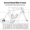 BSFHQS Gravel Bikes Framest Road Bike Frame 700C Thru Axle Frame 100/142mm Disc Brake Frame 44cm 47cm 50cm 53cm 56cm Cr-mo Steel Bike Frame Shifter Internal Routing BSA BB68mm(Brushed Silver,47cm) view 2