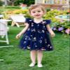 AGQT Baby Girls Tulle Dress Infant Sleeveless Floral Butterfly Tutu Dress Toddler Girls Birthday Party Princess Dresses Casual Flower Embroidery Toddler Dresses Dark Blue Size 6-12 Months view 2