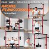 Folding Wall Mounted Squat Rack, Multi-Functional Power Rack for Home Gym Small Spaces, 1000 Pounds Capacity Foldable Squat Rack with Attachments, 2.36" x 2.36" Space Saving Power Cage view 3