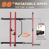 Folding Wall Mounted Squat Rack, Multi-Functional Power Rack for Home Gym Small Spaces, 1000 Pounds Capacity Foldable Squat Rack with Attachments, 2.36" x 2.36" Space Saving Power Cage view 4