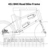 BSFHQS Road Bike Frameset 700C 451 BMX Bike Frame Disk Brake Frame 38cm 42cm Cr-Mo Steel Bike Frame Quick Release Frame 100/135mm Internal Routing BSA BB68mm(Burgundy,38cm) view 2
