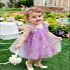 AGQT Baby Girls Tulle Dress Sleeveless Floral Butterfly Tutu Dress Toddler Girls Birthday Party Princess Dresses Casual Flower Embroidery Toddler Dresses Purple Size 18-24 Months view 4