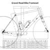 BSFHQS Road Bike Frameset Gravel Bikes Frame 700C Disc Brake Frame Aluminum Alloy Bike Frame 44cm 47cm 50cm 53cm Thru Axle Frame 100/142mm BSA BB68mm(Pink,50cm) view 2