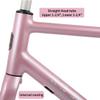 BSFHQS Road Bike Frameset Gravel Bikes Frame 700C Disc Brake Frame Aluminum Alloy Bike Frame 44cm 47cm 50cm 53cm Thru Axle Frame 100/142mm BSA BB68mm(Pink,50cm) view 3