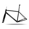 BSFHQS Road Bike Frameset Gravel Bikes Frame 700C Disc Brake Frame Aluminum Alloy Bike Frame 44cm 47cm 50cm 53cm Thru Axle Frame 100/142mm BSA BB68mm(Gloss Black,50cm) view 1