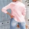 Mutitop Button Down Shirts for Women Long Sleeve Dress Shirts Wrinkle Free Collared Work Office Solid Blouses Corset Tops - Light Pink,L view 2