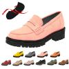 Orthoture Orthopedic Platform Loafers,Comfort Orthoture Orthopedic Shoes,Lug Sole Loafers for Women,Slip On Comfort Casual Fashion (Rose,7.5) view 1