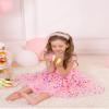 Baby Girl Birthday Dress Sleeveless Backless Princess Tutu Dress Toddler Cake Smash Party Photo Shoot Tulle Dresses Pink mesh 2-3 Years view 2