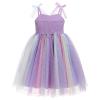 Baby Girl Birthday Dress Sleeveless Backless Princess Tutu Dress Toddler Cake Smash Party Photo Shoot Tulle Dresses Purple Color 12-18 Months view 2