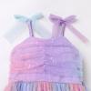 Baby Girl Birthday Dress Sleeveless Backless Princess Tutu Dress Toddler Cake Smash Party Photo Shoot Tulle Dresses Purple Color 12-18 Months view 3