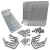 A.A 8 Pack 12" Galvanized L-Type Bunk Bracket Kit for Boat Trailer, fits 3x3 Cross Members, Heavy Duty (8 Pack) view 1