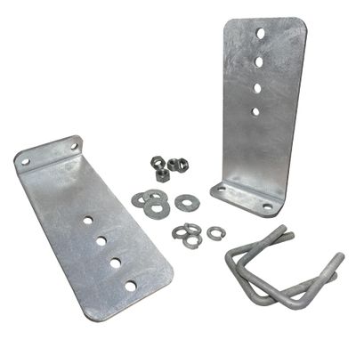 A.A 2 Pack 12" Galvanized L-Type Bunk Bracket Kit for Boat Trailer, fits 3x3 Cross Members, Heavy Duty (2 Pack)