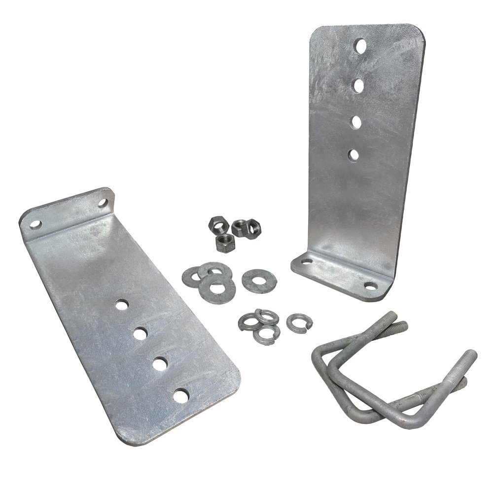 A.A 2 Pack 12" Galvanized L-Type Bunk Bracket Kit for Boat Trailer, fits 3x3 Cross Members, Heavy Duty (2 Pack)