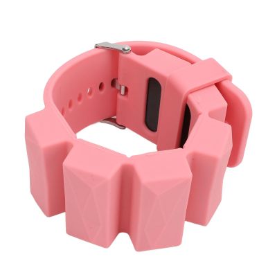 Adjustable Silicone Ankle Weight Wristband for Outdoor Running Fitness Training (Pink)