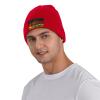 Silk Style Flag of East Germany Beanie for Men Women Knit Cuffed Beanies Warm Winter Hat Skull Cap Red view 4