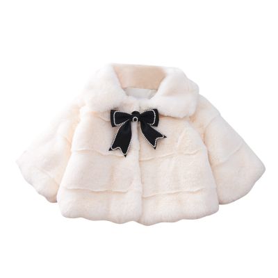 JEUROT Toddler Girl Clothes Winter Faux Fur Coat Hooded Cloak Toddler Baby Girls Fuzzy Cape Coats Toddler Baby Girl Coats Princess Capelet Wrap Winter Warm Outdoor Shawl Poncho White