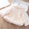 JEUROT Toddler Girl Clothes Winter Faux Fur Coat Hooded Cloak Toddler Baby Girls Fuzzy Cape Coats Toddler Baby Girl Coats Princess Capelet Wrap Winter Warm Outdoor Shawl Poncho White view 2