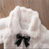 JEUROT Toddler Girl Clothes Winter Faux Fur Coat Hooded Cloak Toddler Baby Girls Fuzzy Cape Coats Toddler Baby Girl Coats Princess Capelet Wrap Winter Warm Outdoor Shawl Poncho White view 4