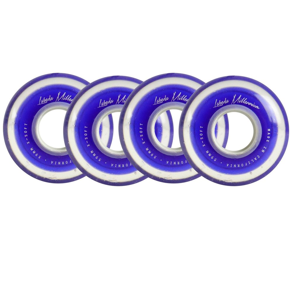 Labeda Millennium Gripper Purple Roller Hockey Inline Wheels 59mm X-Soft 4 Pack
