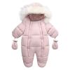 Baby Boys Snowsuit Infant Girls Snow Suits Winter Romper Coat Jackets Toddler Jumpsuits Outerwear Clothes Essentials (Pink, 6-12 Months) view 1