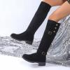 Dressy Boots for Women Sexy Fashion Round Toe Low Heels Knee High Boots Goth Slouchy Riding Boots with Low Heel view 2