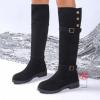 Dressy Boots for Women Sexy Fashion Round Toe Low Heels Knee High Boots Goth Slouchy Riding Boots with Low Heel view 4
