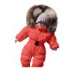 Newborn Baby Winter Snowsuit Warm Hooded Thick Coat Jacket Romper Infant Jumpsuit Outerwear Clothes for Boy Girl (Orange, 12-18 Months) view 1