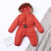 Newborn Baby Winter Snowsuit Warm Hooded Thick Coat Jacket Romper Infant Jumpsuit Outerwear Clothes for Boy Girl (Orange, 12-18 Months) view 3