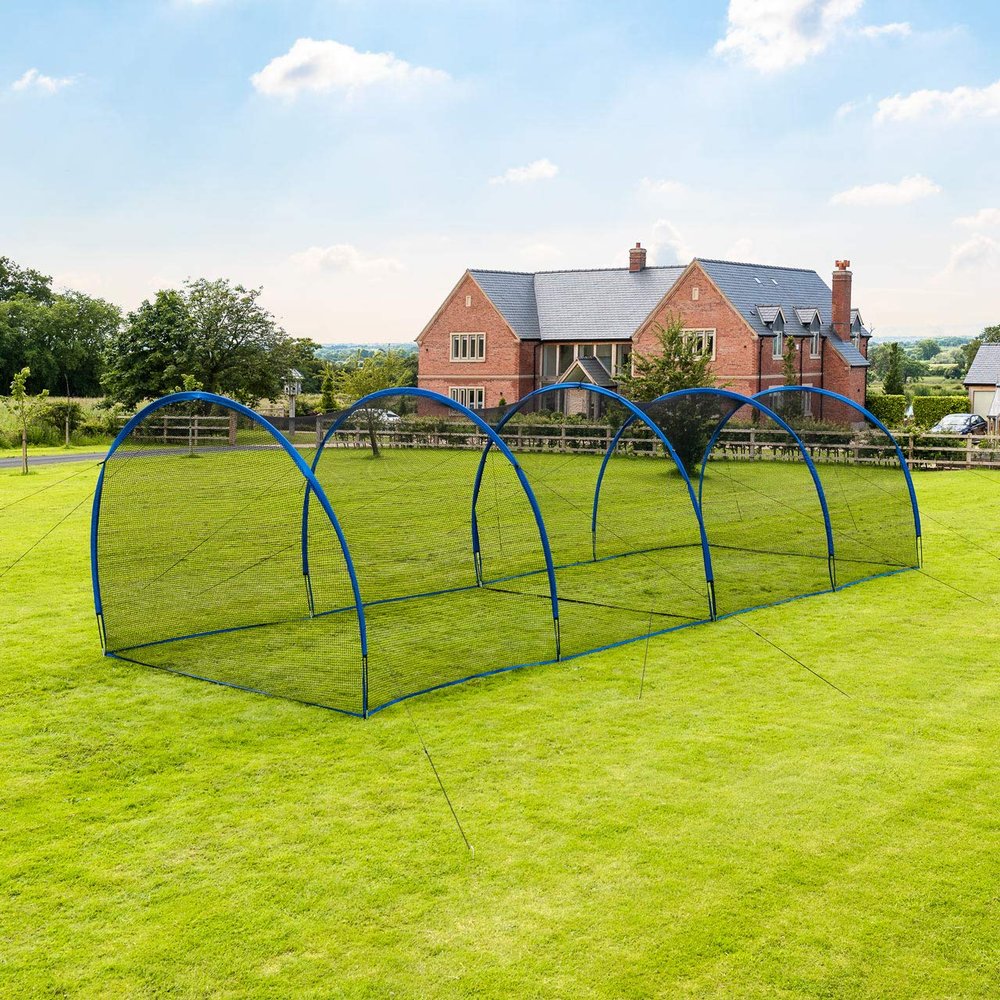 FORTRESS Pop-Up Baseball Batting Cage | Portable, Fiberglass Frame with Polyester Netting, Instant Setup for Anywhere Practice | Multiple Size Options, Includes Carry Bag (Fully Enclosed, 80ft)