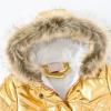Girls' Winter Coat Water Resistant Long Puffer Jacket Insulated Parka with Faux Fur Hood Kids (Yellow, 4-5 Years) view 3