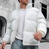 Sdeycui Men's Winter Thicken Puffer Jacket Warm Down Coats Cotton Padded Stand Collar Outdoor Waterproof Bubble Coat view 2