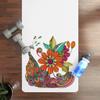Boho Eco Boutique Rubber Peacock Expressive Yoga Mat Vibrant Colors Eco-Friendly view 4