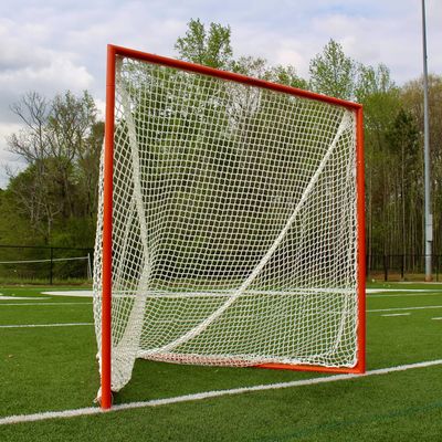 CRANKSHOOTER High School Lacrosse Goal, 6x6x7', 6mm White or Black Net Included (White)