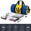 Barbados Flag Travel Gym Duffel Bag for Women Men Dry Wet Separation Carry On Weekender view 4