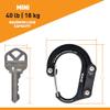 GEAR AID HEROCLIP Carabiner Clip and Hook (Mini) for Travel, Luggage, and Small Bags, Forest Green view 3
