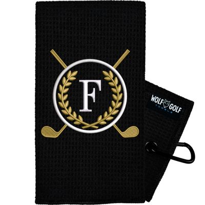 Wolf Golf Towels Monogrammed Personalized Golf Towel | Custom Golf Towels for Golf Bags for Men or Women