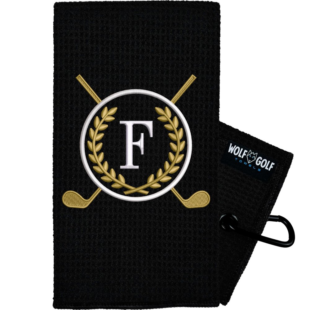 Wolf Golf Towels Monogrammed Personalized Golf Towel | Custom Golf Towels for Golf Bags for Men or Women