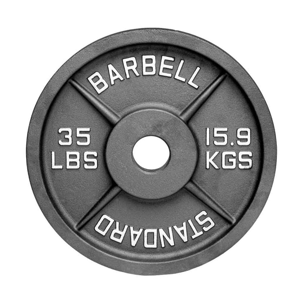 35 lb Weight Plate Pair from Barbell Standard | Powder Coated & Extremely Durable | Fits 2" Olympic StandardBars | 2% Tolerance Guarantee