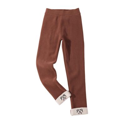 Toddler Girls Fleece Lined Leggings Winter Warm Pants for Kids Baby Girls Thermal Leggings Skinny (Coffee, 12-14 Years)