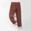 Toddler Girls Fleece Lined Leggings Winter Warm Pants for Kids Baby Girls Thermal Leggings Skinny (Coffee, 12-14 Years) view 2