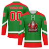 Onegam Custom Christmas Hockey Jersey for Men Women Youth, Santa Claus Ice Hockey Practice Uniform Sports Training Outfit view 1
