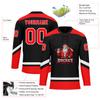 Onegam Custom Christmas Hockey Jersey for Men Women Youth, Santa Claus Ice Hockey Practice Uniform Sports Training Outfit view 3