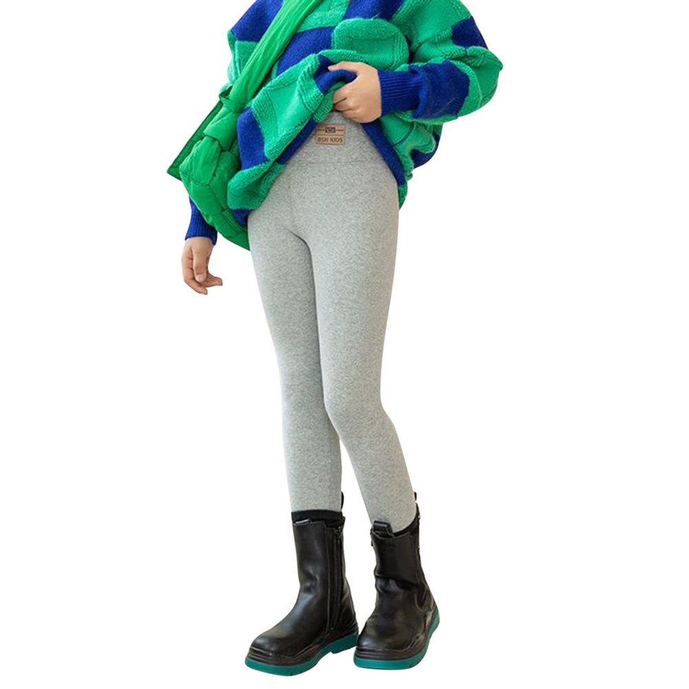 Youth Girl Winter Sweatpants Kids Cotton Fleece Lined Warm Ankle Leggings Stretchy Leggings for (GY2, 8-9 Years)