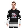 Onegam Custom Christmas Hockey Jersey for Men Women Youth, Santa Claus Ice Hockey Practice Uniform Sports Training Outfit Black White view 2