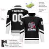 Onegam Custom Christmas Hockey Jersey for Men Women Youth, Santa Claus Ice Hockey Practice Uniform Sports Training Outfit Black White view 3