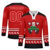 Onegam Custom Christmas Hockey Jersey for Men Women Youth, Santa Claus Ice Hockey Practice Uniform Sports Training Outfit view 1