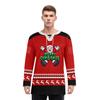 Onegam Custom Christmas Hockey Jersey for Men Women Youth, Santa Claus Ice Hockey Practice Uniform Sports Training Outfit view 2