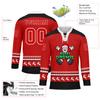 Onegam Custom Christmas Hockey Jersey for Men Women Youth, Santa Claus Ice Hockey Practice Uniform Sports Training Outfit view 3